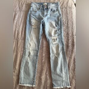 BKE Light Blue Distressed Jeans